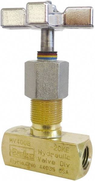 Parker - 5 GPM 1/4 Inlet Brass Hydraulic Control Valve - 1/4-18 Thread - A1 Tooling