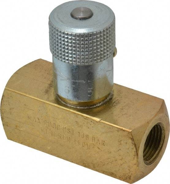 Parker - 8 GPM 3/8 Inlet Brass Hydraulic Control Valve - 3/8-18 Thread - A1 Tooling