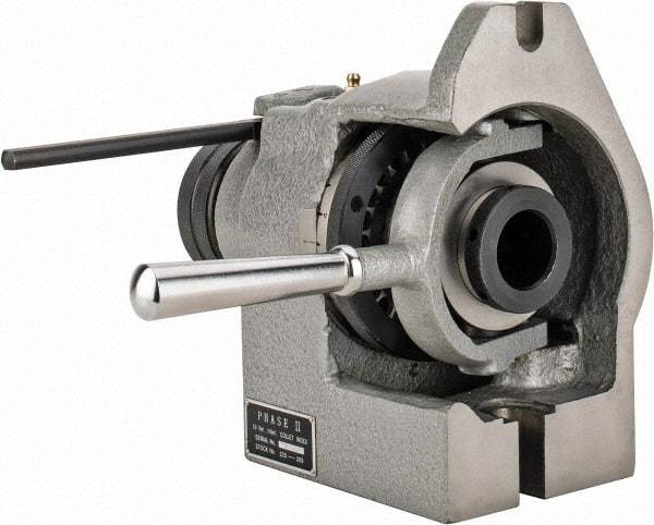 Phase II - 5C Compatible, 24 Increment, Horizontal & Vertical Standard Collet Indexer - 4-1/2" High Center, 1-1/8" Max Collet Capacity, Manual Operation - A1 Tooling