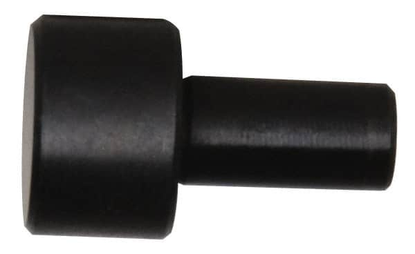 Gibraltar - 15/32" OAL, 1/4" Head Height, 3/8" OD, Low Carbon Steel, Ground, Press Fit Rest Button - Black Oxide Coating, 0.1885" Pin Diam - A1 Tooling