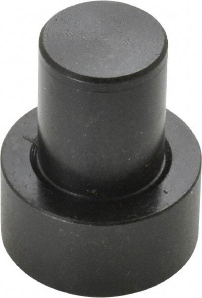 Gibraltar - 1-7/32" OAL, 1/2" Head Height, 1" OD, Low Carbon Steel, Ground, Press Fit Rest Button - Black Oxide Coating, 5/8" Pin Diam - A1 Tooling