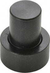 Gibraltar - 1-7/32" OAL, 1/2" Head Height, 1" OD, Low Carbon Steel, Ground, Press Fit Rest Button - Black Oxide Coating, 5/8" Pin Diam - A1 Tooling