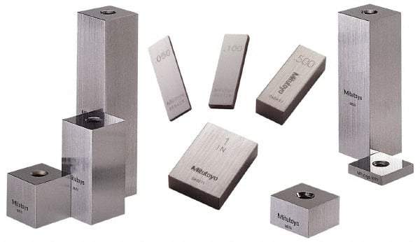 Mitutoyo - 0.1006" Rectangular Steel Gage Block - Accuracy Grade AS-1, Includes Certificate of Inspection - A1 Tooling