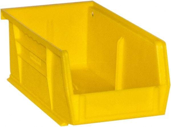 Durham - 7-7/16" Deep, Yellow Plastic Hang and Stack Bins - 3" High x 4-3/16" Wide x 7-7/16" Long - A1 Tooling