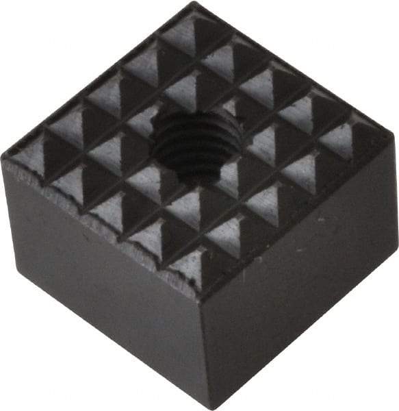 Fairlane - 1/2" Square, 10-32 Thread, 3/8" High, Extra Fine Tooth Grade, Diamond Serration, High Speed Steel, Square Positioning Gripper - 0.03 x 45A° Chamfer, Black Oxide Finish - A1 Tooling