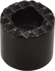 Fairlane - 1/2" Diam, 1/2" High, No. 8 C Bore SHCS, Counterbored, Extra Fine Tooth Grade Diamond Serration Tooth Pattern, High Speed Steel, Round Positioning Gripper - Black Oxide Coated - A1 Tooling