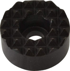 Fairlane - 3/4" Diam, 3/8" High, No. 10 C Bore SHCS, Counterbored, Fine Tooth Grade Diamond Serration Tooth Pattern, High Speed Steel, Round Positioning Gripper - Black Oxide Coated - A1 Tooling