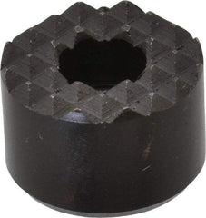 Fairlane - 3/4" Diam, 1/2" High, No. 10 C Bore SHCS, Counterbored, Fine Tooth Grade Diamond Serration Tooth Pattern, High Speed Steel, Round Positioning Gripper - Black Oxide Coated - A1 Tooling