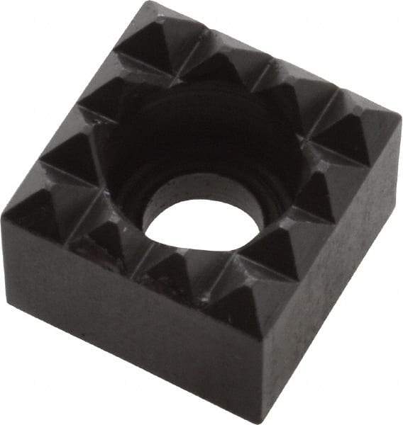 Fairlane - 1/2" Square, 3/8" High, #10 C Bore SHCS Size, Fine Tooth Grade, Diamond Serration, High Speed Steel, Square Positioning Gripper - 0.03 x 45A° Chamfer, 1/4" Counterbore Depth, Black Oxide Finish - A1 Tooling