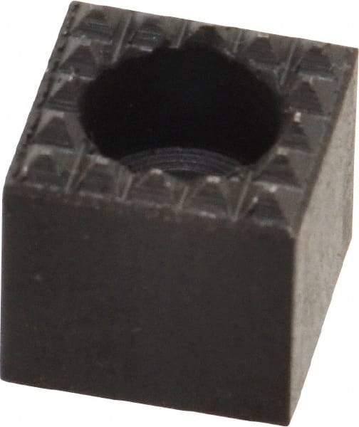 Fairlane - 1/2" Square, 1/2" High, #10 C Bore SHCS Size, Extra Fine Tooth Grade, Diamond Serration, High Speed Steel, Square Positioning Gripper - 0.03 x 45A° Chamfer, 1/4" Counterbore Depth, Black Oxide Finish - A1 Tooling