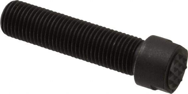 Fairlane - Serrated Tooth, 3/8-24, 1/8" Internal Hex, 1-1/2" Shank Length, 1-1/2" Thread Length, Black Oxide Finish, Round Head, Adjustable Positioning Gripper - 3/8" Pad Diam, 1/2" Hex, 0.15" Head Height, Extra Fine Tooth Grade - A1 Tooling