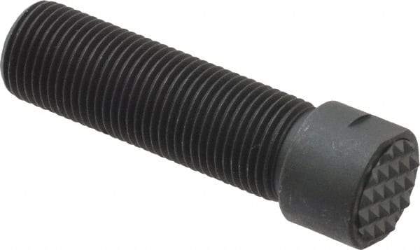 Fairlane - Serrated Tooth, 5/8-18, 1/4" Internal Hex, 2" Shank Length, 2" Thread Length, Black Oxide Finish, Round Head, Adjustable Positioning Gripper - 5/8" Pad Diam, 3/4" Hex, 1/4" Head Height, Fine Tooth Grade - A1 Tooling