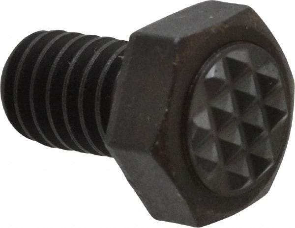 Fairlane - Serrated Tooth, 5/16-18, 1/2" Shank Length, 1/2" Thread Length, Black Oxide Finish, Hex Head, Adjustable Positioning Gripper - 3/8" Pad Diam, 1/2" Hex, 1/4" Head Height, Extra Fine Tooth Grade - A1 Tooling