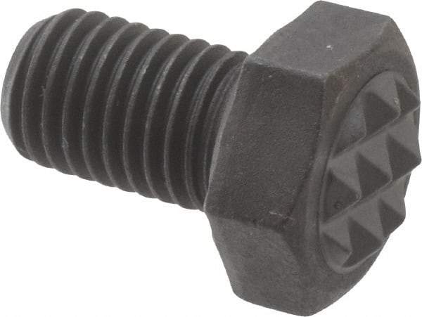 Fairlane - Serrated Tooth, 5/16-24, 1/2" Shank Length, 1/2" Thread Length, Black Oxide Finish, Hex Head, Adjustable Positioning Gripper - 3/8" Pad Diam, 1/2" Hex, 1/4" Head Height, Fine Tooth Grade - A1 Tooling