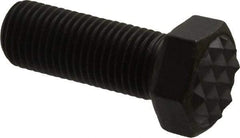 Fairlane - Serrated Tooth, 3/8-24, 1" Shank Length, 1" Thread Length, Black Oxide Finish, Hex Head, Adjustable Positioning Gripper - 1/2" Pad Diam, 9/16" Hex, 9/32" Head Height, Fine Tooth Grade - A1 Tooling