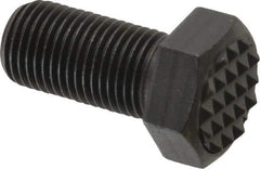 Fairlane - Serrated Tooth, 1/2-20, 1" Shank Length, 1" Thread Length, Black Oxide Finish, Hex Head, Adjustable Positioning Gripper - 5/8" Pad Diam, 3/4" Hex, 23/64" Head Height, Fine Tooth Grade - A1 Tooling