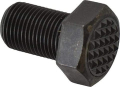 Fairlane - Serrated Tooth, 5/8-18, 1" Shank Length, 1" Thread Length, Black Oxide Finish, Hex Head, Adjustable Positioning Gripper - 3/4" Pad Diam, 15/16" Hex, 7/16" Head Height, Fine Tooth Grade - A1 Tooling