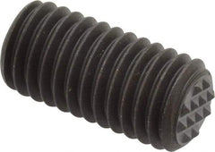 Fairlane - Serrated Tooth, 1/2-13, 1/4" Internal Hex, 1" Thread Length, Black Oxide Finish, Fully Threaded, Adjustable Positioning Gripper - 3/8" Pad Diam, Extra Fine Tooth Grade - A1 Tooling