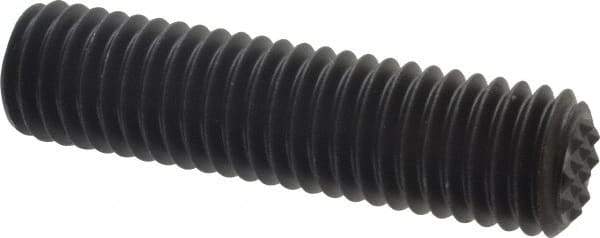 Fairlane - Serrated Tooth, 1/2-13, 1/4" Internal Hex, 2" Thread Length, Black Oxide Finish, Fully Threaded, Adjustable Positioning Gripper - 3/8" Pad Diam, Extra Fine Tooth Grade - A1 Tooling