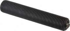 Fairlane - 3/8-24, 2" Thread Length, 3/16" Ball Diam, Serrated Ball Pad Surface, Alloy Steel, Black Oxide, Threaded, Swivel Action Gripper Assemblies - 5/32" Contact Diam, High Speed Steel Ball - A1 Tooling