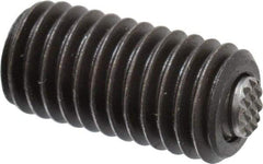 Fairlane - 1/2-13, 1" Thread Length, 9/32" Ball Diam, Serrated Ball Pad Surface, Alloy Steel, Black Oxide, Threaded, Swivel Action Gripper Assemblies - 1/4" Contact Diam, High Speed Steel Ball - A1 Tooling