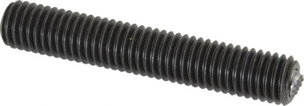 Fairlane - 1/2-13, 3" Thread Length, 9/32" Ball Diam, Serrated Ball Pad Surface, Alloy Steel, Black Oxide, Threaded, Swivel Action Gripper Assemblies - 1/4" Contact Diam, High Speed Steel Ball - A1 Tooling