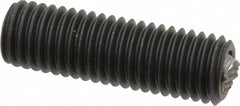 Fairlane - 5/8-11, 2" Thread Length, 3/8" Ball Diam, Serrated Ball Pad Surface, Alloy Steel, Black Oxide, Threaded, Swivel Action Gripper Assemblies - 5/16" Contact Diam, High Speed Steel Ball - A1 Tooling