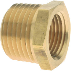 Industrial Pipe Bushing: 3/8″ Female Thread, 1/2″ Male Thread, MNPTF x FNPTF 4,000 Max psi