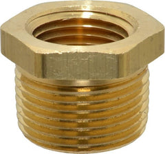 Eaton - 3/4 Male Thread x 1/2 Female Thread, Brass Industrial Pipe Hex Bushing - A1 Tooling