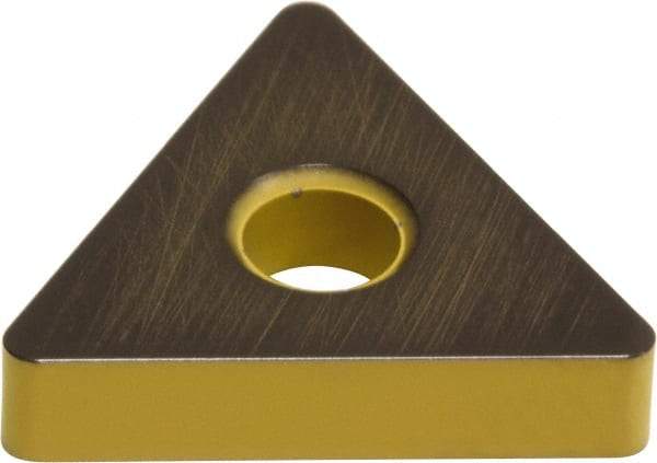 Sumitomo - TNMA432 Grade AC415K Carbide Turning Insert - Proprietary Finish, 60° Triangle, 1/2" Inscr Circle, 3/16" Thick, 1/32" Corner Radius - A1 Tooling