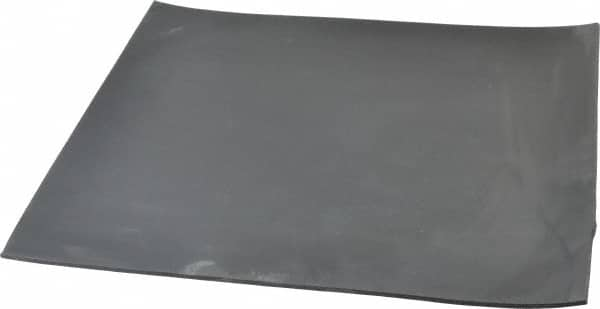 Made in USA - 12" Long, 12" Wide, 1/8" Thick, Buna-N Rubber Foam Sheet - 45 to 55 Durometer, Black, -20 to 180°F, 2,500 psi Tensile Strength, Plain Backing, Stock Length - A1 Tooling