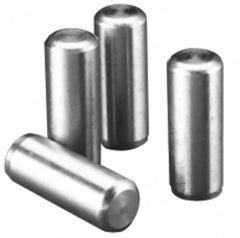 Value Collection - 1/8" Diam x 1-1/4" Pin Length Alloy Steel Oversized Dowel Pin - C 50-58 Hardness, 3,200 Lb Breaking Strength, 1 Beveled & 1 Rounded End - A1 Tooling