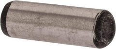 Value Collection - 1/8" Diam x 3/8" Pin Length Alloy Steel Oversized Dowel Pin - C 50-58 Hardness, 3,200 Lb Breaking Strength, 1 Beveled & 1 Rounded End - A1 Tooling