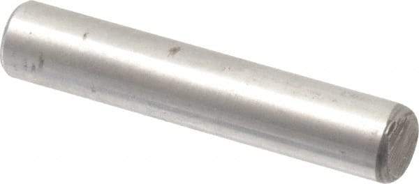 Value Collection - 3/16" Diam x 1" Pin Length Alloy Steel Oversized Dowel Pin - C 50-58 Hardness, 7,200 Lb Breaking Strength, 1 Beveled & 1 Rounded End - A1 Tooling