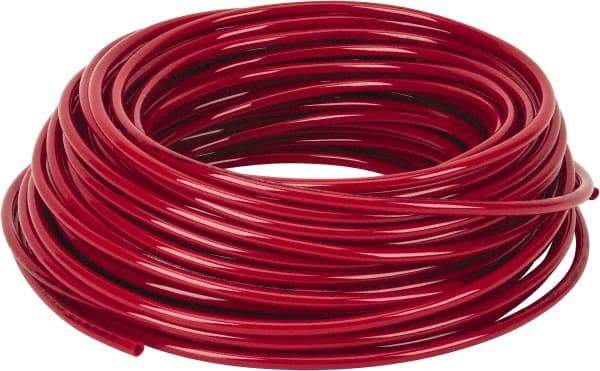 Coilhose Pneumatics - 0.17" ID x 1/4" OD, 100' Long, Nylon Tube - Red, 265 Max psi, -60 to 200°F - A1 Tooling