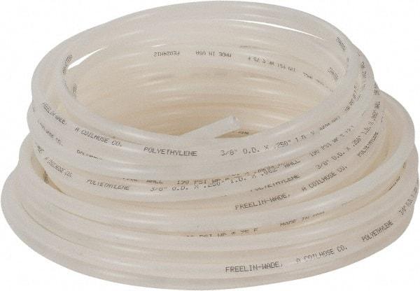 Coilhose Pneumatics - 1/4" ID x 3/8" OD, 100' Long, Polyethylene Tube - Natural, 192 Max psi, -60 to 200°F - A1 Tooling