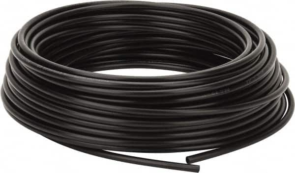 Coilhose Pneumatics - 0.17" ID x 1/4" OD, 100' Long, Polyethylene Tube - Black, 173 Max psi, -60 to 200°F - A1 Tooling