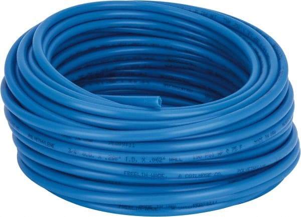 Coilhose Pneumatics - 1/4" ID x 3/8" OD, 100' Long, Polyethylene Tube - Blue, 192 Max psi, -60 to 200°F - A1 Tooling