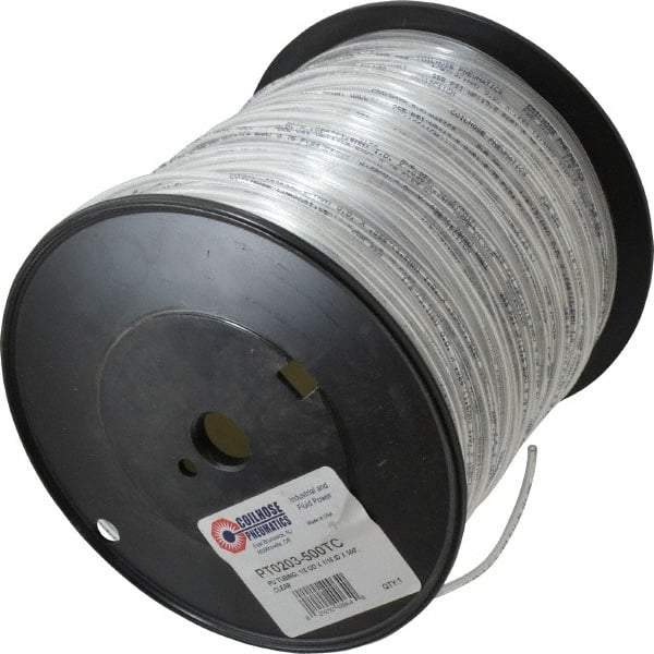 Coilhose Pneumatics - 1/16" ID x 1/8" OD, 500' Long, Polyurethane Tube - Clear, 233 Max psi, -60 to 200°F - A1 Tooling