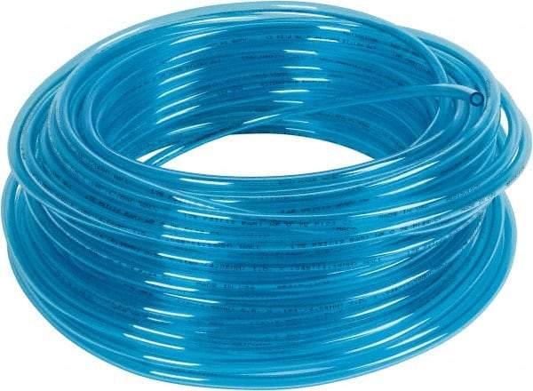 Coilhose Pneumatics - 0.16" ID x 1/4" OD, 100' Long, Polyurethane Tube - Trans Blue, 148 Max psi, -60 to 200°F - A1 Tooling