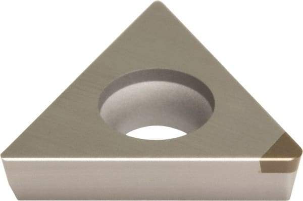 Sumitomo - NU-TPGA221 Grade BN2000 PCBN Turning Insert - Uncoated, 60° Triangle, 1/4" Inscr Circle, 1/8" Thick, 1/64" Corner Radius - A1 Tooling