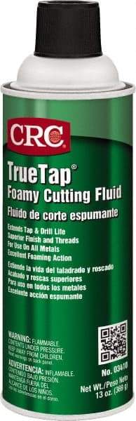 CRC - TrueTap Foamy, 16 oz Aerosol Cutting & Tapping Fluid - Straight Oil, For Drilling, Reaming, Sawing, Shearing, Threading, Turning - A1 Tooling