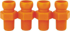 Loc-Line - 4 Piece, 1/4" Hose ID, Male to Female Coolant Hose Connector - 1/8" NPT, For Loc-Line Modular Hose Systems - A1 Tooling