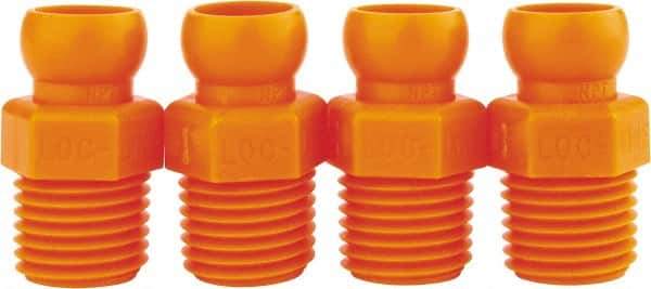 Loc-Line - 4 Piece, 1/4" Hose ID, Male to Female Coolant Hose Connector - 1/4" NPT, For Loc-Line Modular Hose Systems - A1 Tooling