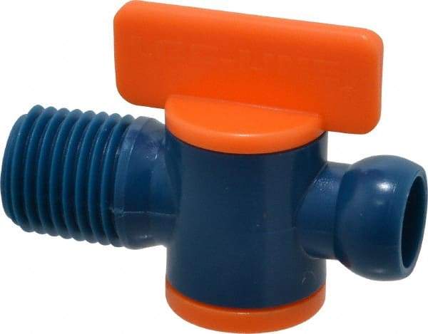 Loc-Line - 2 Piece, 1/4" ID Coolant Hose NPT Valve - Male to Female Connection, Acetal Copolymer Body, 1/4 NPT, Use with Loc-Line Modular Hose Systems - A1 Tooling