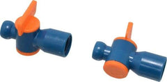 Loc-Line - 2 Piece, 1/4" ID Coolant Hose Valve Pack - Female to Male Connection, Acetal Copolymer Body, 1/4 NPT, Use with Loc-Line Modular Hose Systems - A1 Tooling