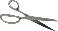 Heritage Cutlery - 4-1/4" LOC, 9-1/2" OAL Stainless Steel Standard Shears - Right Hand, Metal Straight Handle, For General Purpose Use - A1 Tooling