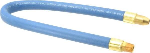 Coilhose Pneumatics - 24" Hose Length, 3/8" Nozzle Diam, 1/2" Hose ID, Coolant Hose - 3/8" NPT For Mist Coolant Systems - A1 Tooling