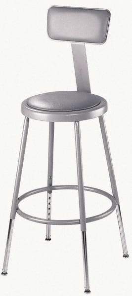 NPS - 24 to 32" High, Adjustable Height Stool - Vinyl Seat, Gray - A1 Tooling