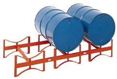 Made in USA - 2,400 Lb Load Capacity, 55 Gal Drum Storage Rack - 71-1/2" Wide x 12-1/2" High - A1 Tooling